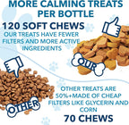 Hemp Calming Chews for Dogs with Anxiety and Stress - Anxiety Relief Chews for Storms, Fireworks, Thunder, Barking, Separation - Valerian, L-Tryptophan, Hemp Oil - Peking Duck- 120 Dog Calming Treats