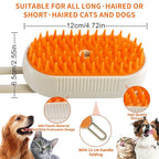 Cat Steam Brush - 3 in 1 Spray Pet Comb for Shedding, USB Rechargeable Pet Hair Removal, for Cats, Cat Grooming Brush, for Kittens and Puppies, Massage and Remove Loose Hair