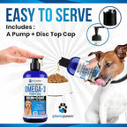 Omega 3 Fish Oil for Dogs - Better Than Salmon Oil - Dog Fish Oil Supplement to Reduce Shedding & Itching - Supports Joints, Brain, and Heart Health - Skin and Coat Supplement - Liquid Fish Oil