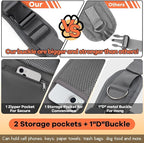 YUDODO Pet Sling Carrier for Small Dogs & Cats – Hands-Free Puppy Carrier with Safety Hook, Large Zipper Pocket, Soft Breathable Mesh, Adjustable Strap & Reflective Strip (Black 1.0 S)