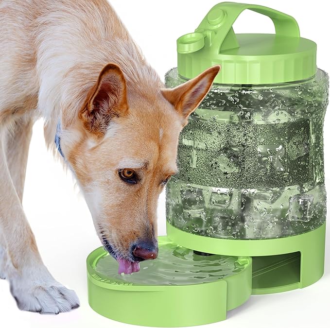 Portable Dog Travel Water Bottle - 77oz Large Travel Water Bowl for Dogs Camping Hiking Beach Traveling Essentials,Big Pet Bottles Bowl Water Dispenser for On The Go Park Car Walking Accessories