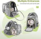 Expandable Cat Backpack,Cat Bubble Backpack Carrier for Carrying Cats, Pets and Small Dogs,Airline-Approved,Designed for Travel, Hiking, Walking,Car （Grey