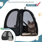 Petsfit Cat Backpack Carrier,Dog Carrier Backpacks Expandable with Great Ventilation Foldable Puppy Backpack Carrier for Travel, Hiking,Green