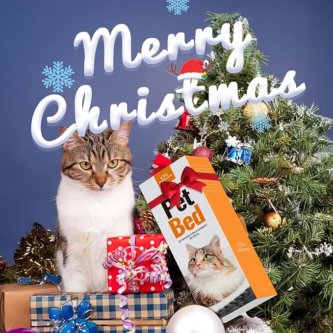 Dog Bed for Small Dogs, Washable Dog Bed, Round Donut Pet Bed for Puppy and Kitty, Extra Soft Calming Dog Beds with Anti-Slip Bottom, 23 Inches, Brown