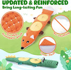 XIUGOAL Dog Toys for Aggressive Chewers, 2 Pack No Stuffing Interactive Dog Toys for Boredom and Teething, Squeaky Chew Toy for Small, Medium Breed to Keep Them Busy