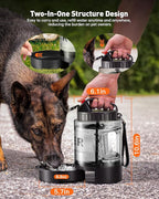 Portable Dog Water Bottle Bowl - 77 oz Travel Water Bowl Dispenser for Dogs Leak Proof, Suitable for Large Pet Drinking, A Must Have for Outdoor, Camping, Walking, Beach, Hunting, and Other Scenes