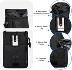 Dog Travel Bag, Airline Approved Pet Travel Bag with 2 Dog Treat Training Pouches for Weekend Pet Travel Supplies & Accessories, Black