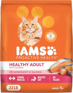 IAMS Proactive Health Healthy Adult Dry Cat Food with Real Salmon, 22 lb. Bag