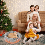 Heated Cat Bed Indoor, 18.5" Soft Heated Pet Bed for Indoor Cats with Timer and Temp Adjustable, Warming Cat Bed Heating Pad for Indoor Cats Kitten Old Cat Senior Cat