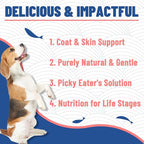 Just Try 6.70 oz Freeze-Dried Salmon Dog Treats & Cat Treats Food Topper- Single Ingredient, Grain-Free, High Protein Snack for Training