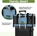 Cat Carrier 18 x 11 x 11 Top Loading Soft-Sided Pet Travel Bag Over 15lbs, Portable Small Dog Puppy Car Crate 10 lbs, Chihuahua Kennel Carry Case, Kitty Cloth Cage Medium Cat Under 25 Blue