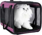 petisfam Soft Pet Carrier for Large and Medium Cats, 2 Kitties, Small Dogs. Easy to Get Cat in, Great for Cats That Don't Like Carriers (Viva Magenta)