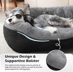 INVENHO Large Dog Beds Large Sized, Washable Orthopedic Warming Soft Sleeping Durable with Anti-Slip Bottom