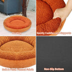 Heated Cat Beds for Indoor Cats Warming Cat Beds Super Soft Machine Washable Thermo Kitty Electric Heating Bed 19 Inches Round
