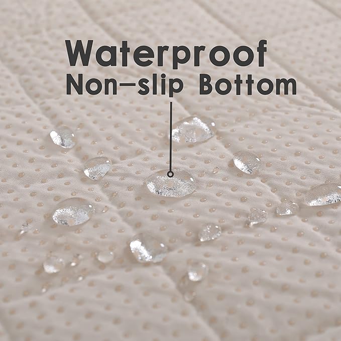 2 Pieces Dog Pee Pads - Washable Dog Rugs Non-Slip Puppy Pads for Small Dogs, Water Absorb Training Pads (24x18 (2pack), Beige)