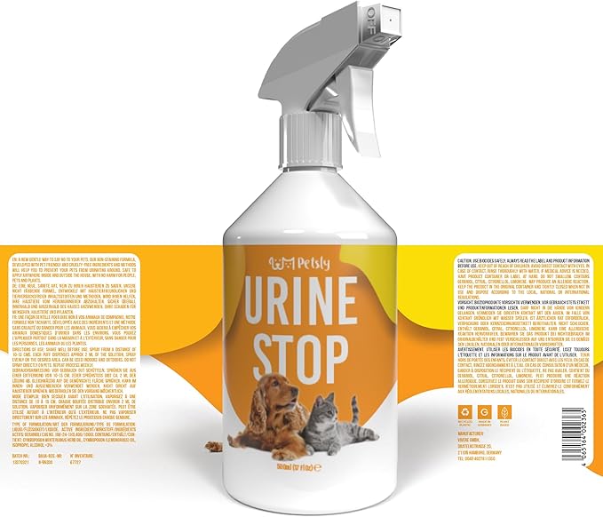 Anti Cat & Dog Urine Spray - 17 Fl Oz - No More Marking Spray for Dogs & Cats - Non-Staining Potty Training Spray for Dogs & Cats - Effective Don't Pee Here Spray for Dogs - Made in Germany