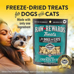 Northwest Naturals Raw Rewards Freeze-Dried Chicken Liver Treats for Dogs and Cats - Bite-Sized Pieces - Healthy, 1 Ingredient, Human Grade Pet Food, All Natural, Proudly Made in USA, 3 Oz (Pack of 1)