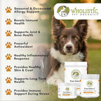Wholistic Pet Organics Pure Ester-C Powder for Dogs - 4 Oz - Healthy Alternative to Dog Allergy Chews - Vitamin C Supplement for Dog Allergy Relief, Immune Support, Itch Relief for Dogs - Made in USA
