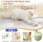 Automatic Laser Cat Interactive Toy, Self-Balancing 360° Auto-Spin Laser Pointer with Catnip Hole, Triple-Sensory – Kitten Sight, Smell & Touch, Boredom Relief Toy for Indoor Adult Cat (white)