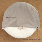 Heated Cats Bed with Cover,Indoor Auto Heating Pets Bed for Cats and Puppy, Washable and Warm Round Anti-Anxiety Heated Pets Bed with Cozy Hooded Blanket (20" with Cover)