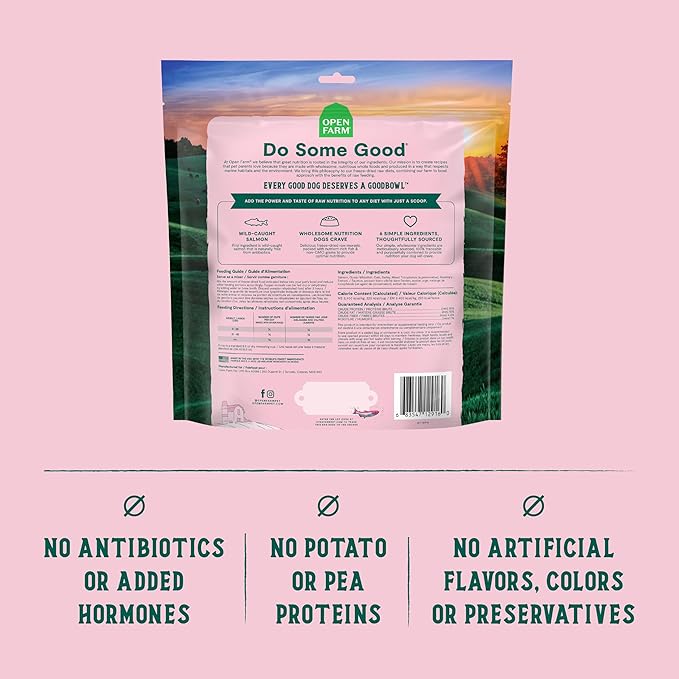 Open Farm Goodbowl Dog Food Topper, Freeze Dried Raw, Wild Caugh Salmon & Wholesome Non-GMO Grains Recipe, 46oz Bulk-Size Bag