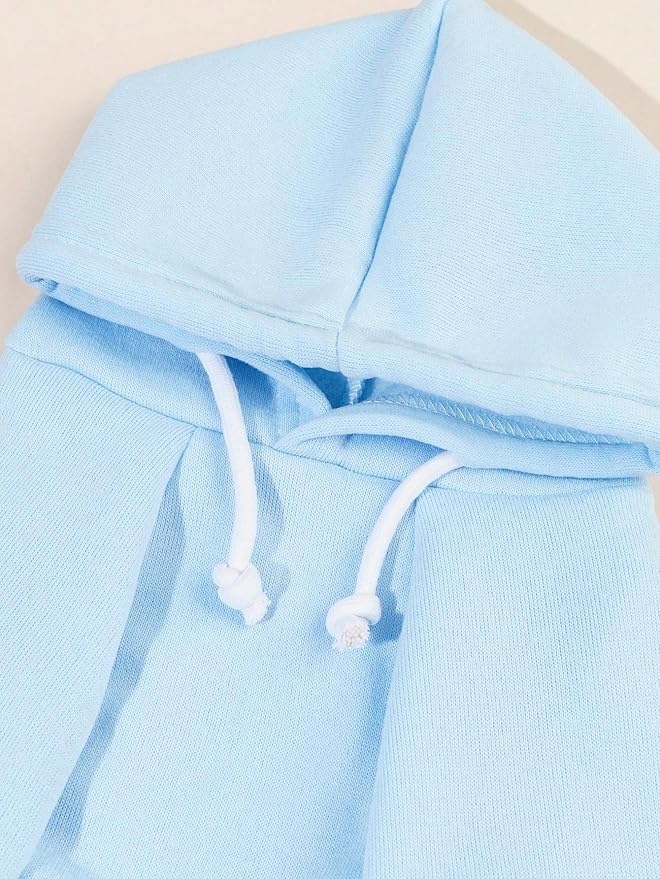 QWINEE Basic Dog Hoodie Sweatshirt Puppy Sweater Warm Cat Costumes Pet Clothes for Chihuahua Puppy Kitten Small Medium Dogs Light Blue Small