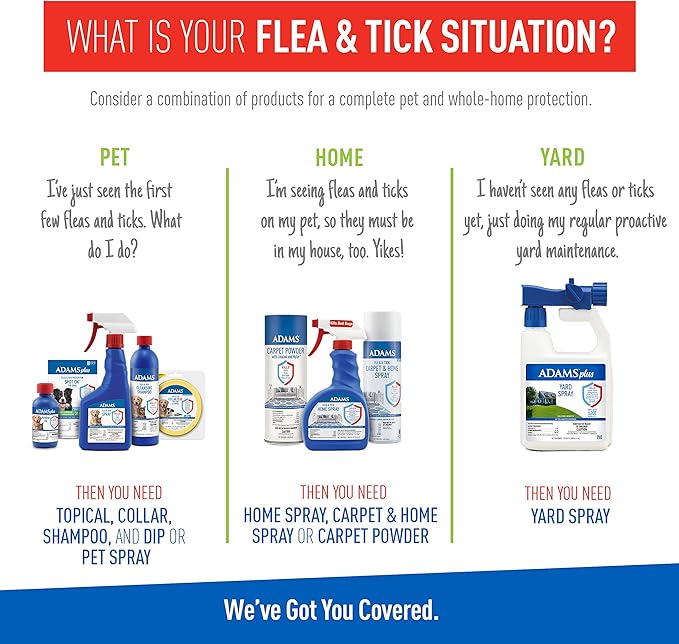 ADAMS Flea & Tick Home Spray, Kills Fleas, Flea Eggs, Flea Larvae, Bed Bugs, Ticks, Ants (Except Carpenter, Harvester, Pharaoh & Fire Ants), Cockroaches, Spiders, & Mosquitoes In The Home, 24 Fl Oz