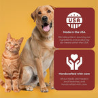 Skona PetFood Beef Heart Jerky Dog Treats & Cat Jerky Treats, High Protein, Single-Ingredient Training Snacks, Grain-Free, USA Made, Rich in Taurine, Supports Digestion & Dental Health, 4oz