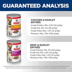 Hill's Science Diet Adult 1-6, Adult 1-6 Premium Nutrition, Wet Dog Food, Variety Pack: Chicken & Barley; Beef & Barley Loaf, 13 oz Can Variety Pack, Case of 12