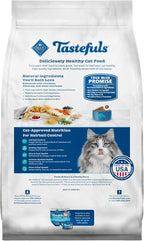 Blue Buffalo Tastefuls Natural Dry Food for Adult Cats, Hairball Control, Chicken & Brown Rice Recipe, 7-lb. Bag