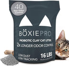 Boxie® Probiotic Cat Litter 40 Day Natural Odor Control, 16lb Clumping Kitty Litter (Clay)