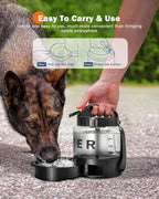 Dog Water Bottle Travel Bowl - 56oz Large Portable Dog Water Bowls Dispenser for Camping Essentials Hiking Traveling Beach Car Accessories, Leak Proof Pet Drinking Bottle Jug Bowls Dispenser