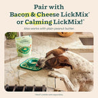 WOOF LickMat - Easy-to-Clean Lick Mat for Dogs - Slow Feeder Mat with Non-Slip Design - BPA-Free Silicone Lick Mat - Interactive Dog Toys - Green