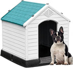 YITAHOME Large Plastic Dog House Outdoor Indoor Doghouse Puppy Shelter Water Resistant Easy Assembly Sturdy Dog Kennel with Air Vents and Elevated Floor