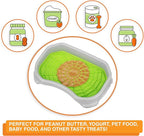Neater Pets - Neat-LIK with Protective Tray - Slow Feed Pad for Dogs & Cats - Provides Boredom & Anxiety Relief (2 Pack w/Vanilla Bean Tray, Green & Purple)