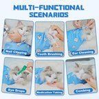 Supet Cat Wrap for Cutting Nails, 2025 Self-Adherent Cat Grooming Wrap, Anti-Escape Calming Cat Swaddle Wrap for Medicine, Nail Clipping, Teeth Brushing, Ear Cleaning