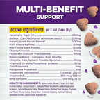 Wellness Peanut Butter & Apple Flavored Soft Chews Multi-Benefit Supplements for Dogs, 45 Count