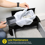 Pet Zone Self Cleaning Semi Automatic Cat Litter Box - Smart Scoop Cat Litter Box with 6 Bags & Carbon Filter for Up to Two Cats 6-16 Pounds