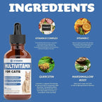 Cat Multivitamin - Supports Immune Health, Skin, Coat, Heart Health & More - Cat Vitamins - Cat Supplements & Vitamins - Cat Vitamins for Indoor Cats - Kitten Vitamins - Cat Immune Support - (1)
