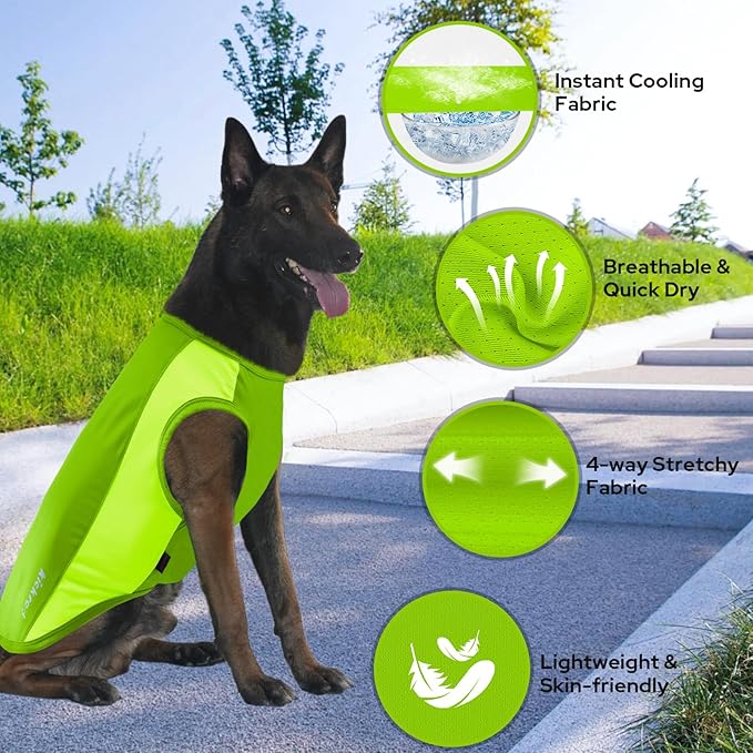 2 Pack Dog Shirts, Breathable Mesh Dog Clothes Pet Sleeveless Vest, Lightweight Stretchy Tank Top T-Shirts for Large Dogs, XL