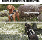 AUROTH Tactical Dog Harness for Large Dogs No Pull Adjustable Pet Harness Reflective K11 Working Training Easy Control Pet Vest Military Service Dog Harnesses