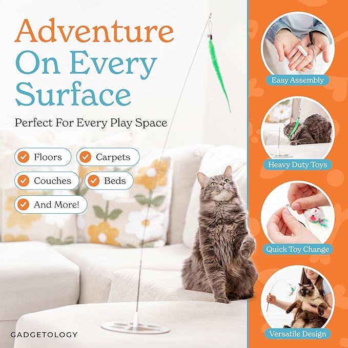 18pcs Interactive Cat Toys for Indoor Cats Suction Cup Cat Toys for Indoor Cats Bird Hunting Slefplay Simulation for Kitten Flying Bird Toy Feather Wand Attachments