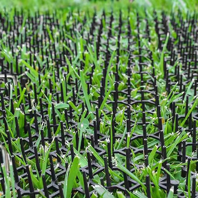 10 Pack Cat Scat Mat – 17 x 14 Inch Flexible Plastic Spike Mats, Cat Deterrent Pad for Indoor Outdoor Furniture & Garden Use, Keep Cats Out of Yard (White)