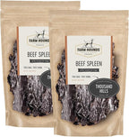 Farm Hounds - Beef Spleen - Premium Natural Beef Spleen Jerky For Dogs - Made From 100% Humanely Raised Cattle - Organ Treat - Great For Training & Treats - No Added Fillers - Made in USA -4oz -2 Pack