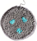 Pet Parents Forager Bowls, Slow Feeder Dog & Cat Bowls with SoftSnout™ & Non-Slip Backing, Portable Pet Puzzle Toys & Snuffle Mats, 30 oz, Modern Grey (Meadow Ponds)