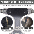 Auroth Tactical Dog Harness for Large Dogs No Pull Adjustable Pet Harness Reflective K9 Working Training Easy Control Pet Vest Military Service Dog Harnesses Grey L