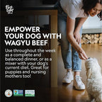 First Light Farms Freeze-Dried Dog Food Topper for Picky Eaters | High Protein Treat | Grain-Free Formula for All Breeds & Life Stages | Premium Wagyu Beef & Certified Humane | 1.5lb Bag