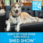 FUR4 deShedding Dog Brush for Long Hair Dogs - Dog Grooming Tools with 4 Composite Carbon Fiber Edges to Remove Loose Fur & Reduce Shedding - Gentle & Effective Grooming Brush for Long Hair Dogs