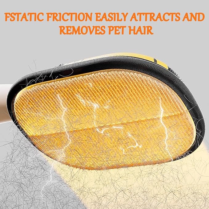 2 Pack Pet Glove for Cats Dogs, Hair Remover Mitt, Easy Clean Shedding Brush, Reusable Mesh Cleaning Glove, Gentle Massage & De-Shedding Tool