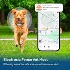 AI GPS Tracker for Dogs (30lbs+), Real Time Location and AI Vet Health Management, Electronic Fence, Waterproof, iOS and Android Universal（White）